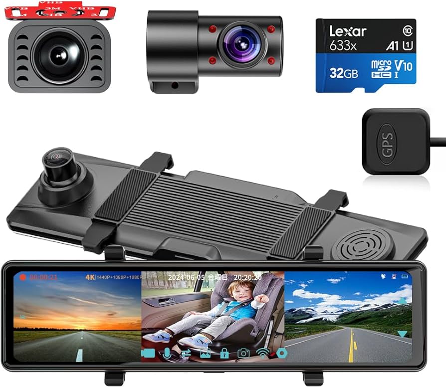 ミラー 型ドライブレコーダー 4K 11.26インチ GPS機能付き 楽天市場】【11インチ大画面・高コスパモデル王】JADO G810+