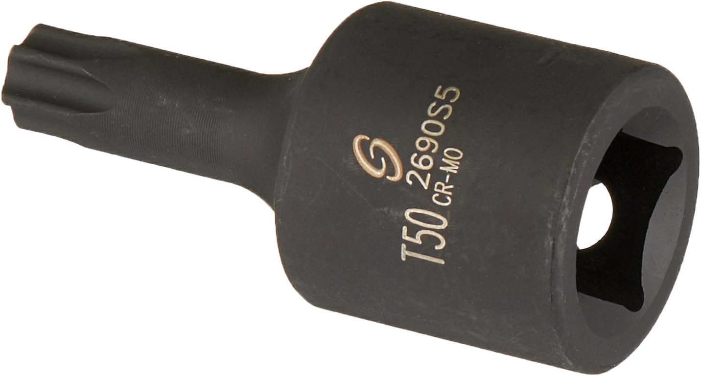 SUNEX TOOLS 2690s5 1/2-Inch Drive T50 Internal Star Impact Socket