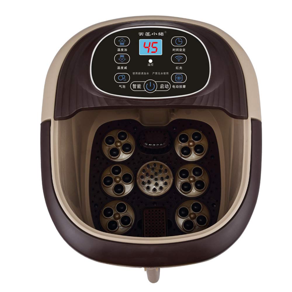 Masajeador de pies con calefacción, Extra Profundo, Control Remoto, Burbujas automáticas, Infrarrojos terapéuticos, bañera eléctrica para pedicura.