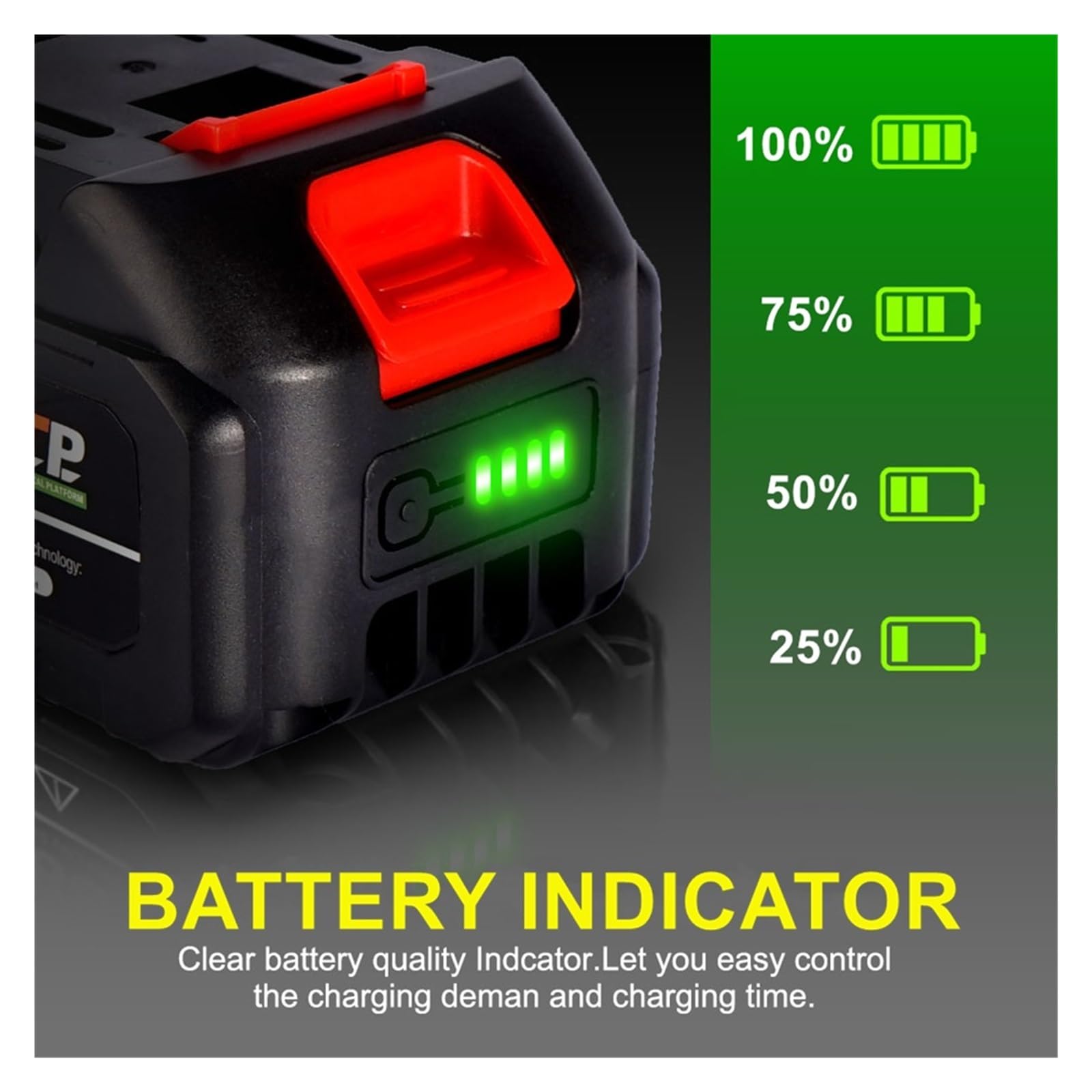 Ventilatore Centrifugo, Potente soffiatore for foglie senza fili Industria dei motori senza spazzole Aeratore senza fili Velocità dello spazzaneve regolabile for batteria da 18V(With 1 Battery Set)