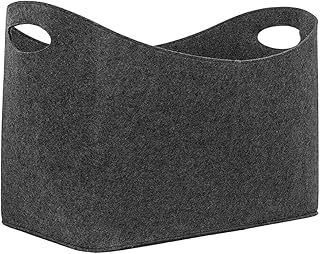 Firewood Log Carrier Bag Felt Bag Firewood Fireplace Wooden Felt Bag Basket Fire Wooden Pocket Firewood Basket Fireplace Stove Firewood Carrier Firewood Logs Basket (Color : Dark Gray)