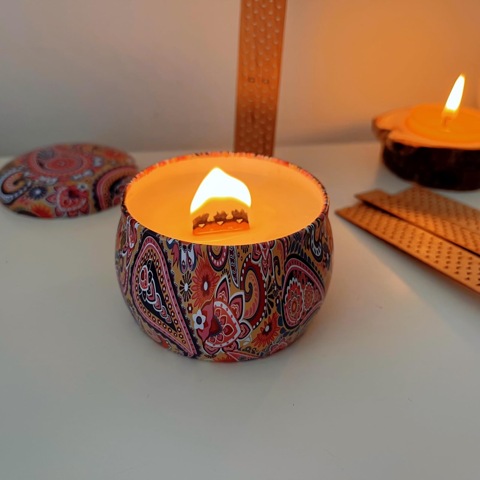 Wider 2cm Wooden Candle Wicks Hole Designed for DIY Candle Making Craft Wooden Wicks for Candle Making Wood Wick Natural Wood Rectangle Candle Cores for DIY Candles