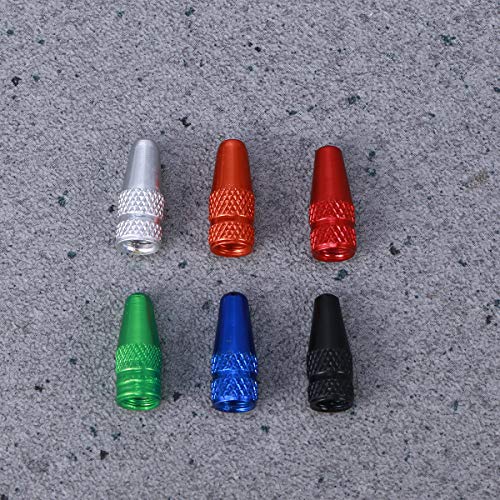 6 Pcs Tapones de Válvula para Bicicleta Rojos miniatura 3