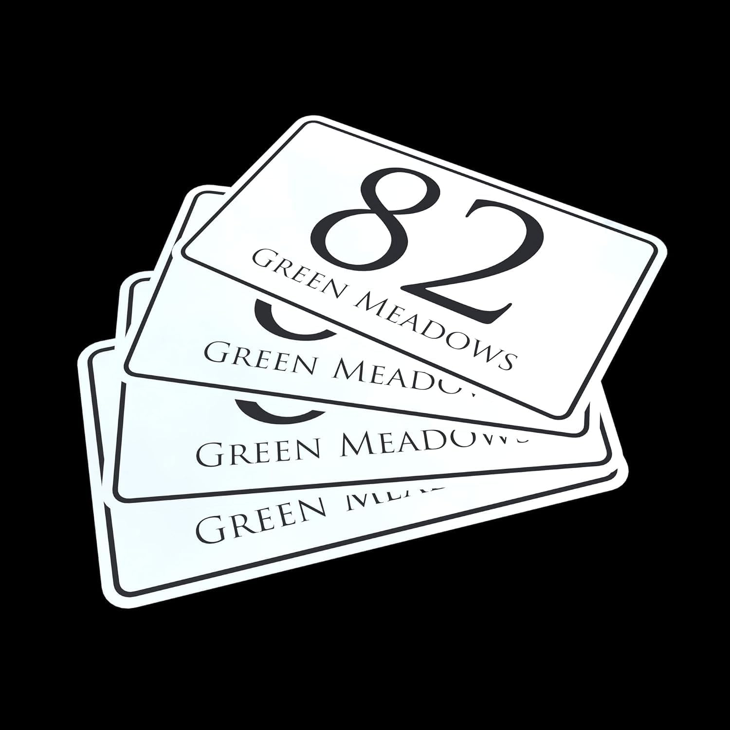 K Smart Sign Personalised Printed Wheelie Bin Number Stickers with number and road Name - A6 Vinyl Waste Container Decals - set of 4