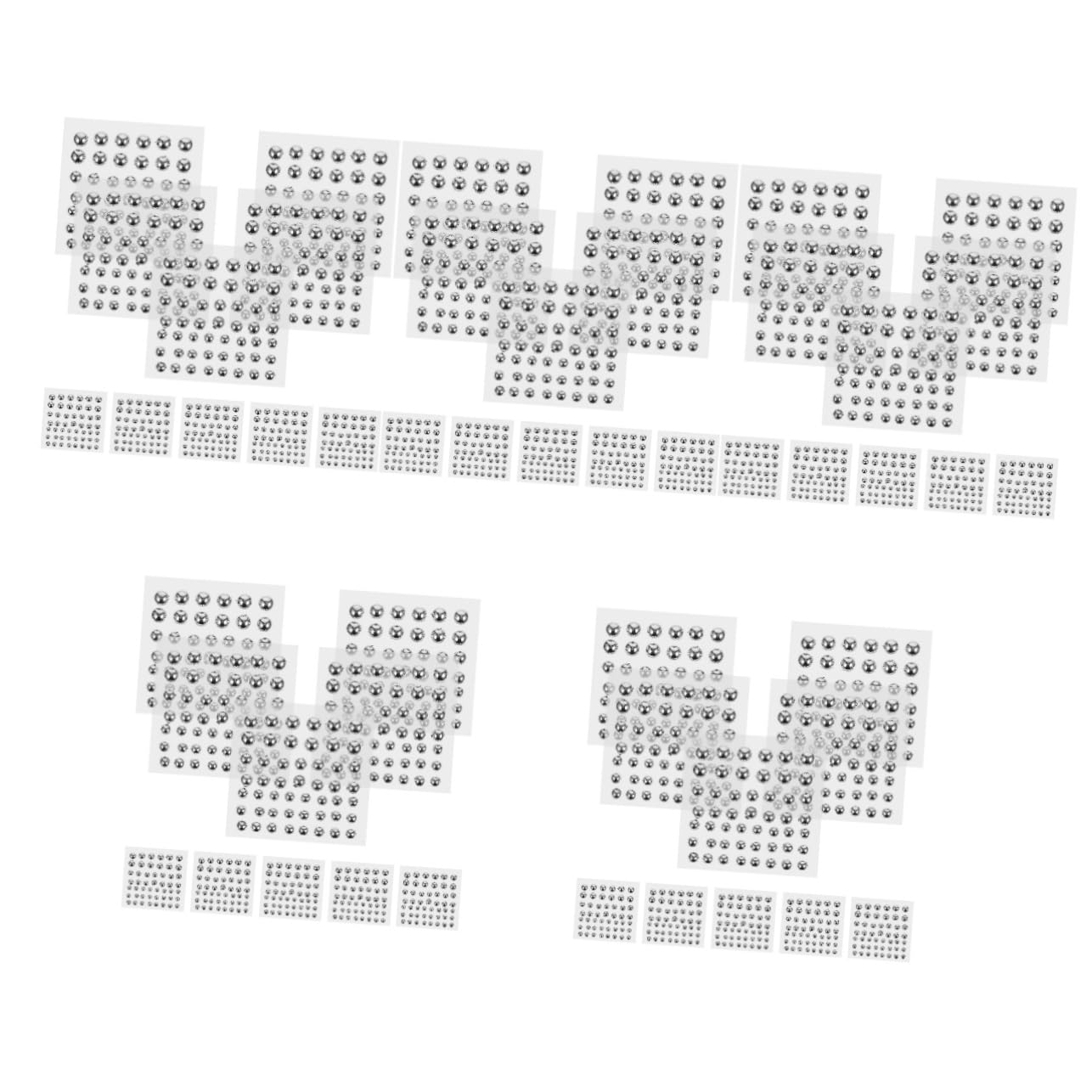 Operitacx 50 Hojas Pegatinas Sinfonía Joyas De Uñas De Espalda Plana Para Hacer a Mano Uñas Pedrería Cara De Decoración Brillante Acrílico