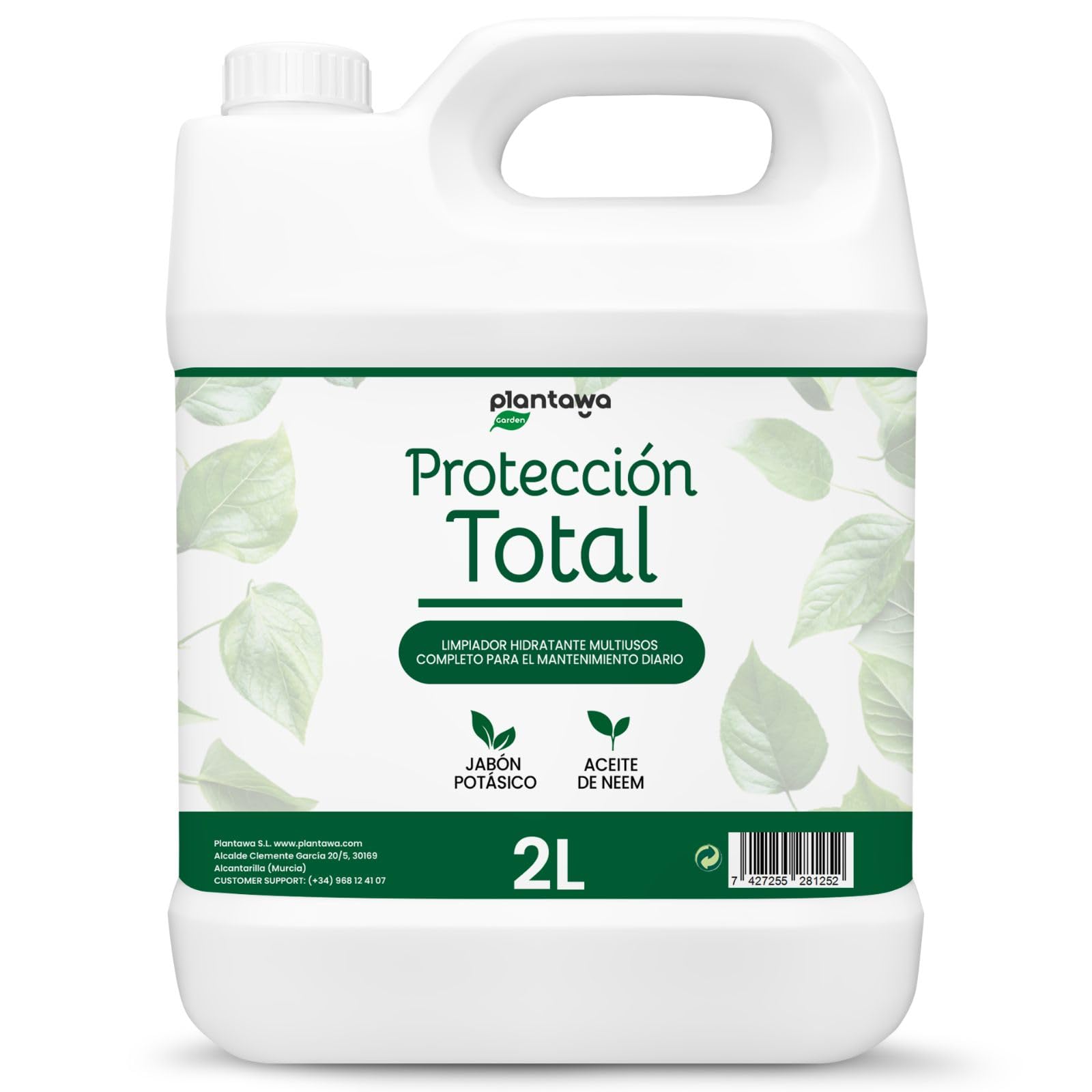 PLANTAWA Protection totale 2L | Savon potassique et huile de neem | Entretien quotidien | Application facile avec pulvérisateur ou arrosoir | Utilisation en intérieur et en extérieur