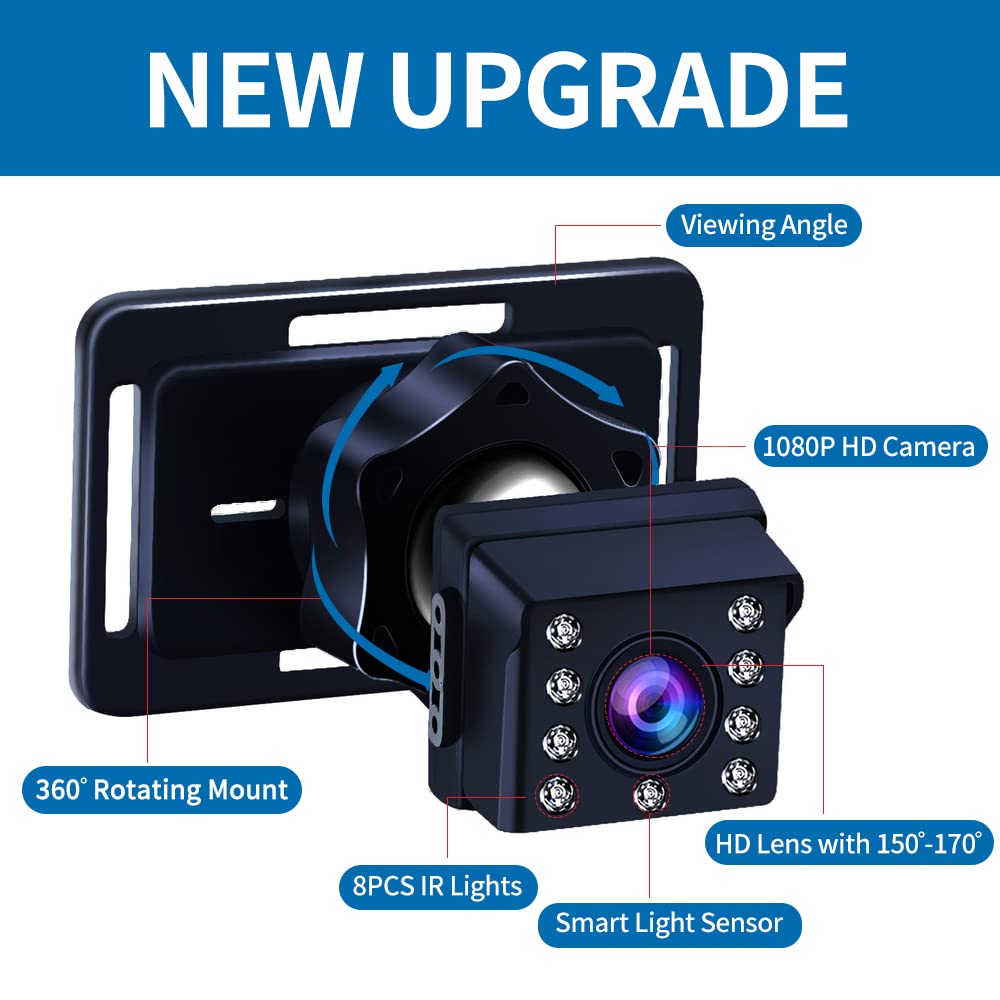 Cuplu 1080P 4.3''HD Videocamera Neonati Sedile Posteriore,Specchietto per Seggiolino Auto con Visione Notturna,Telecamera Auto Bambino Regolabile Ampia Visione Cristallina,Visione Notturna Perfetta