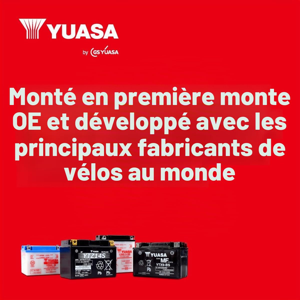 Yuasa YTX14L 12V 200 CCA Batterie de moto VRLA sans entretien | VRLA 12 V, capacité 12,6 Ah, 200 CCA, 4,6 kg, résistant aux vibrations et à la corrosion, parfait pour motos et VTT