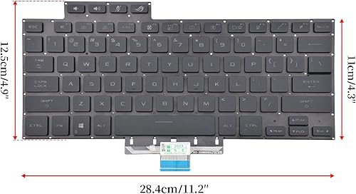 Miniatura 7 de SUNMALL Teclado de repuesto compatible con Asus ROG Zephyrus G15 2021 G15 GA503 GA503Q GA503QR GA503QS con diseño retroiluminado de EE. UU., color