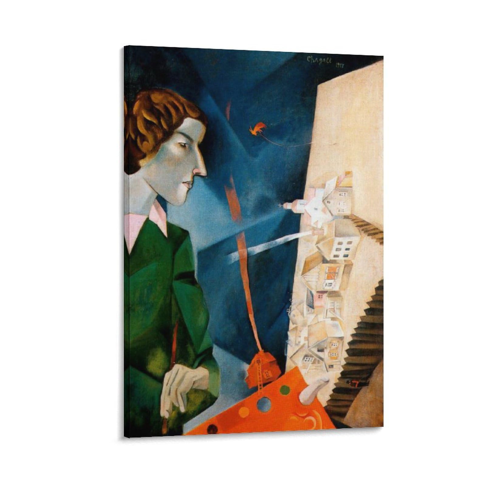 Marc Chagall、AUTO-PORTRAIT AVEC PALETTE Marc Chagall、AUTO-PORTRAIT AVEC PALETTE Marc Chagall Self