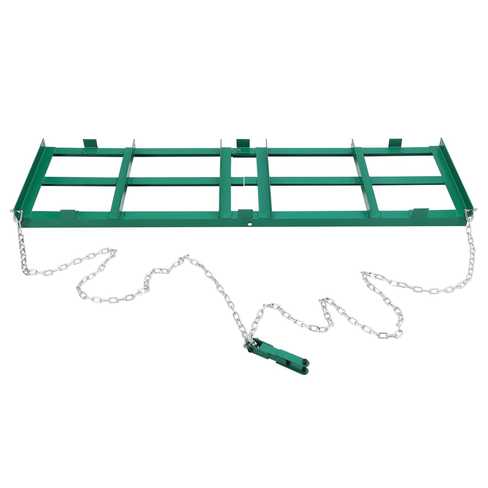 Garvee 6 FT Drag Harrow Driveway Drag Heavy Duty, Driveway Grader for ATV, UTV, Tractor, Mower, Tow Behind Yard Lawn Leveling Tool with Heavy Duty Chain