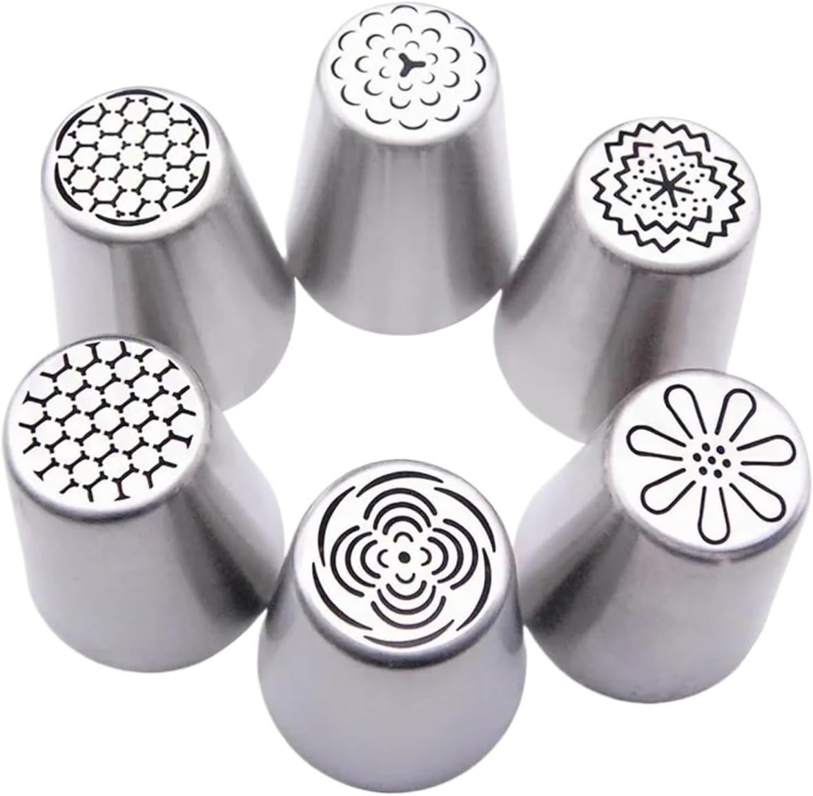 24pcs Russian Tulip Flower Cake Icing Piping Nozzles Decorating Tips Baking Tools