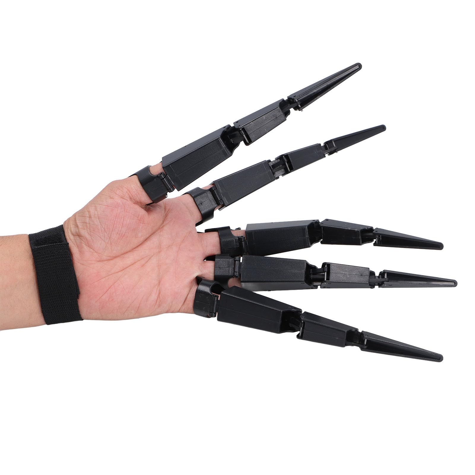 Black Spider Claw Finger Prop Festival Articulated Fingers for Cosplay Performance (Left Hand)