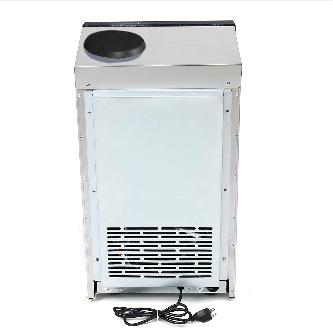 ALDKitchen Electric Ice Maker | 60 KG per 24H | Automatic Ice Making Machine with Scoop and Connection Hoses | 110V