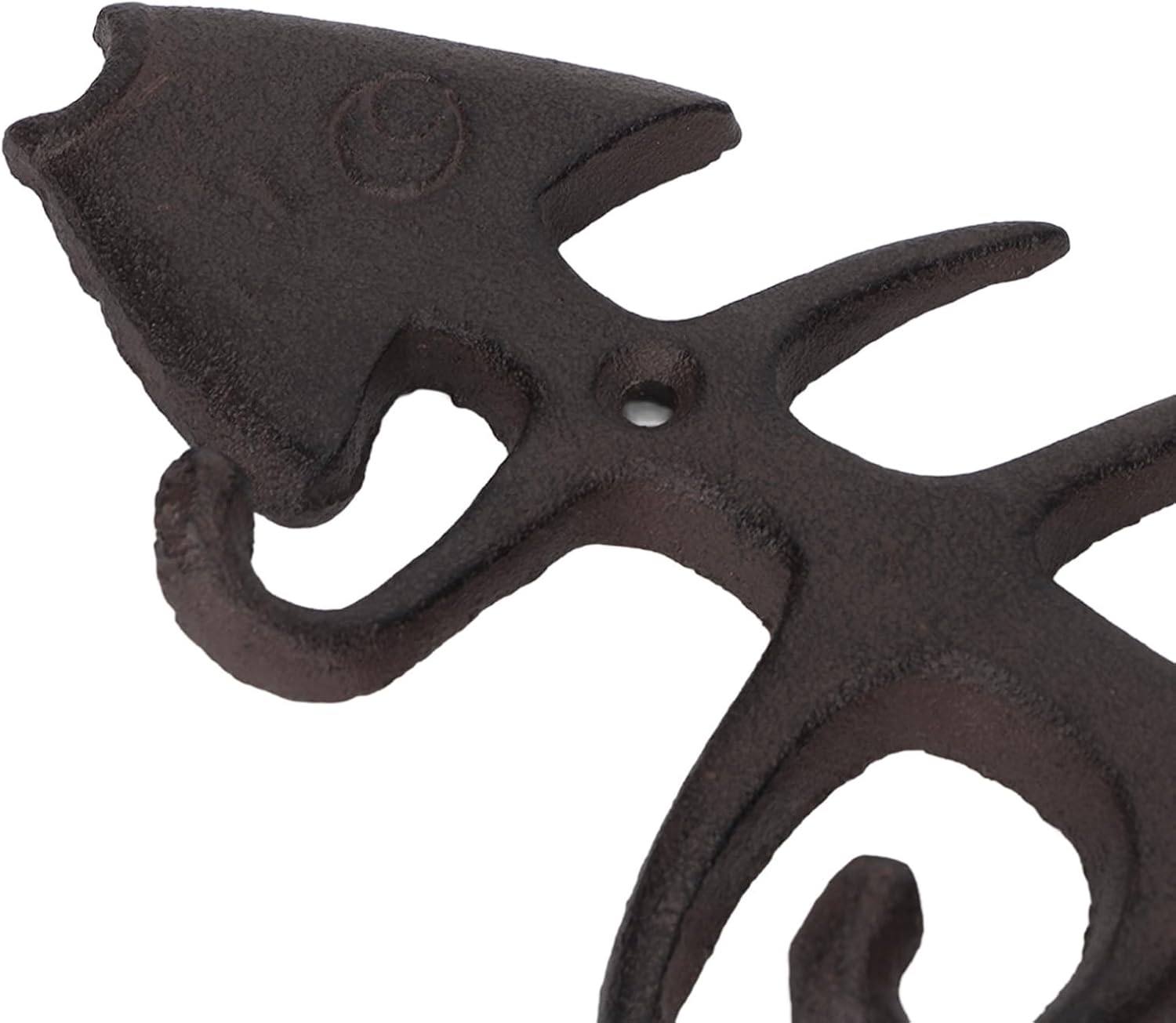 Fish Bones Towel Rack Wall Mounted, Hand Towel Holder with 4 Hooks, European Style Strong Metal Decorative Towel Rack for Home Kitchen Bathroom, Includes Screws for Easy Installati (7701O-3501)