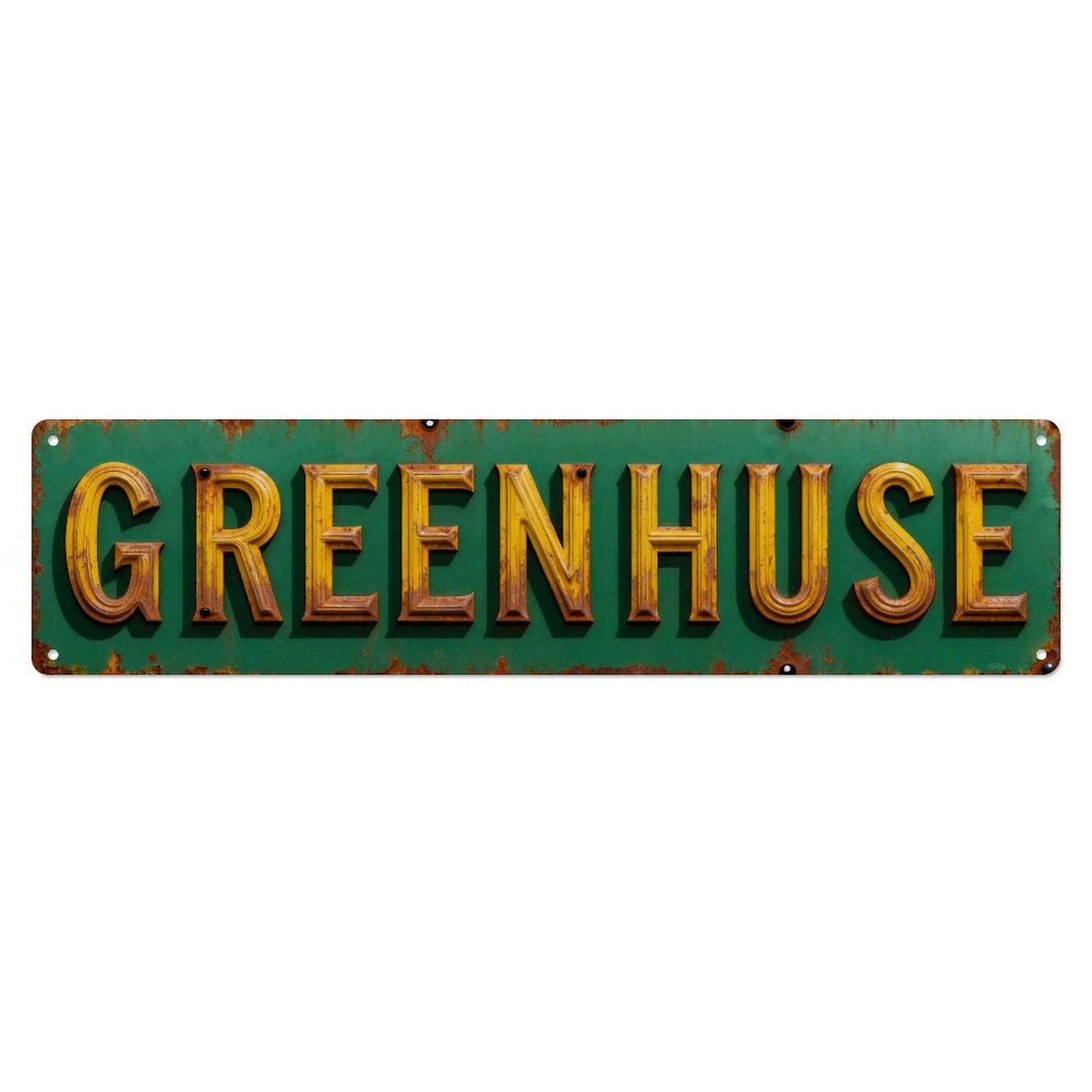 Greenhouse Pattern Design Metal Tin Sign Plaque