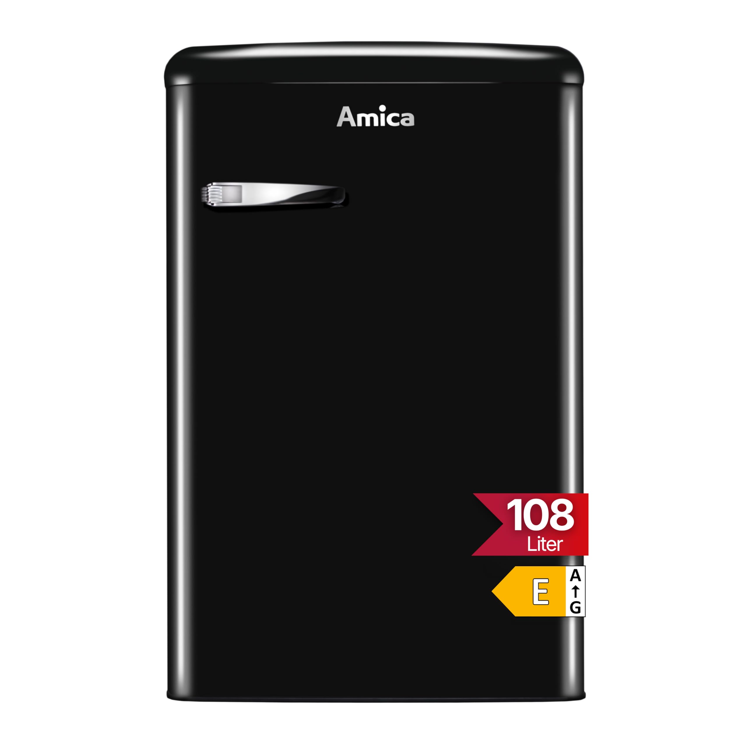 Amica Retro Kühl-Gefrierkombination 108 L 87,5 x 55 x 61,5 cm KS 15614 S