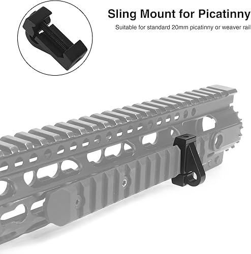 Miniatura 10 de rdzzwxw Picatinny - Lazo de montaje en riel, soporte táctico de aluminio de perfil bajo para riel Picatinny