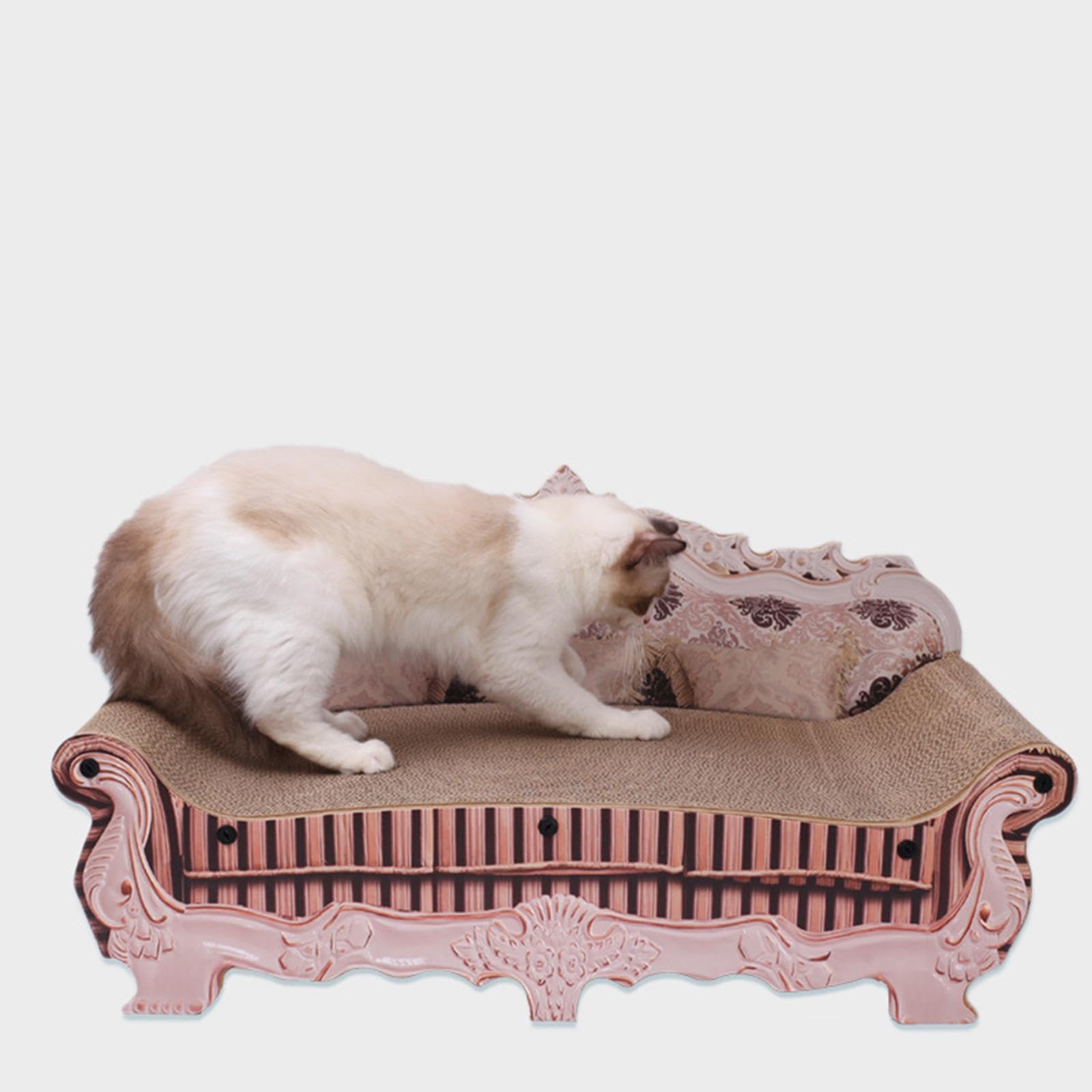 Generic Divano/letto Tiragraffi in Cartone Ondulato per Gatti, Dimensioni 20x9,5x9,5 Pollici.