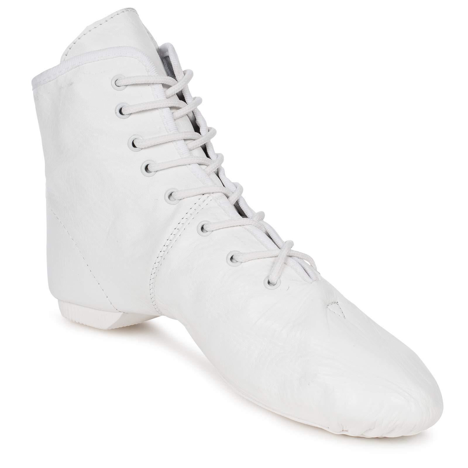 Viva Dance Gardetanzstiefel Kinder & Erwachsene – BDK Turnierstiefel aus Leder mit geteilter Gummisohle & Schnürung – Flexibler Tanzstiefel für Garde, Karneval & Showtanz