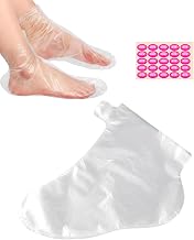 100 Pcs Plastic Foot Pedicure Socks Spa Treatment Paraffin Wax Bath Liner for Feet Clear Socks