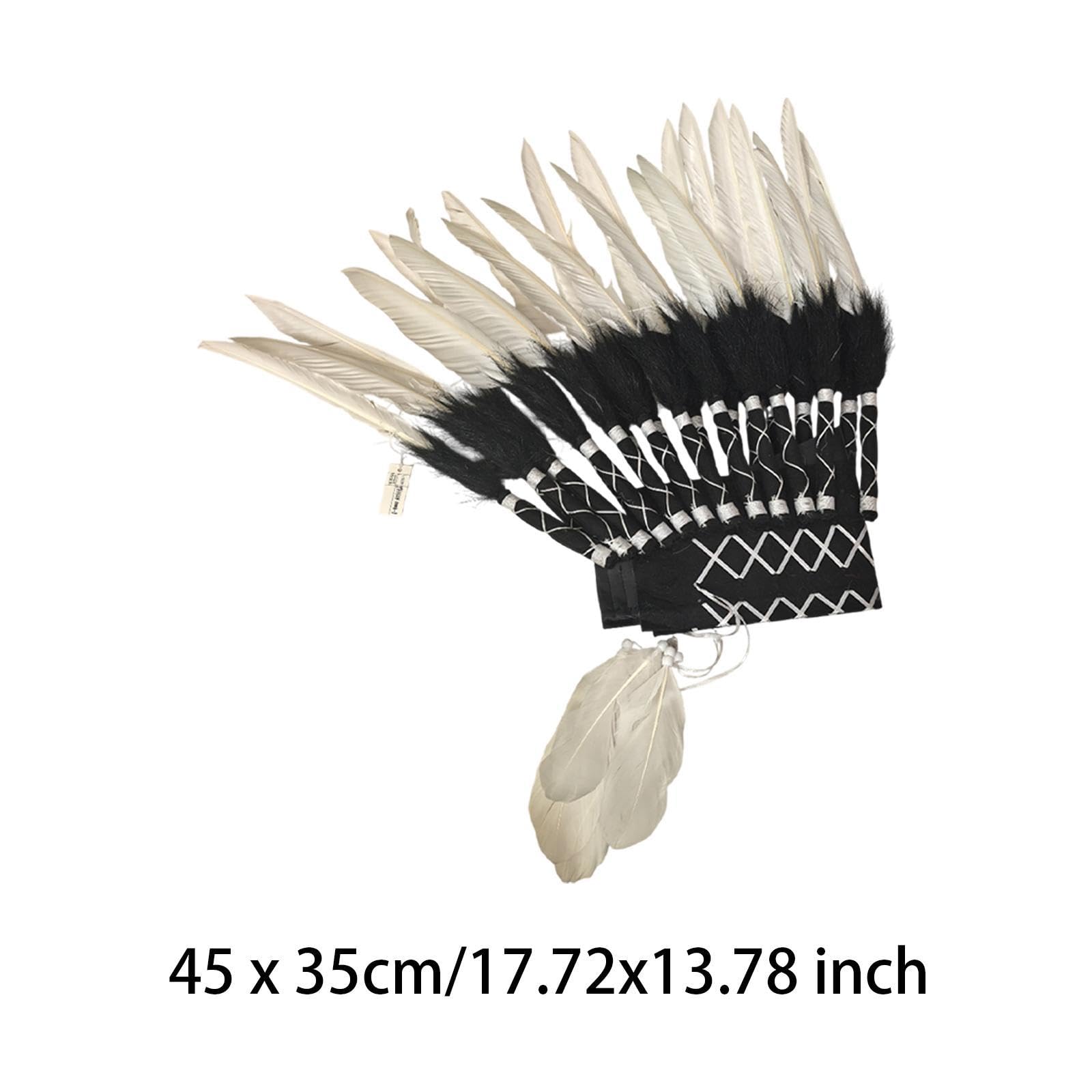 Harilla American Chief Indian Native Hut Feder Kopfschmuck Kopfschmuck Herren Damen für Karneval