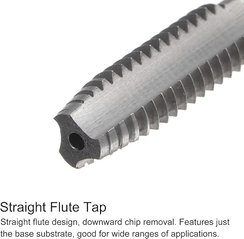 Miniatura 3 de uxcell Juego de grifos y brocas, 516-18 UNC H2 Recta Flauta Máquina de Rosca de Fresado de Rosca Extra Largo, 0.256 in de Acero de Alta Velocidad