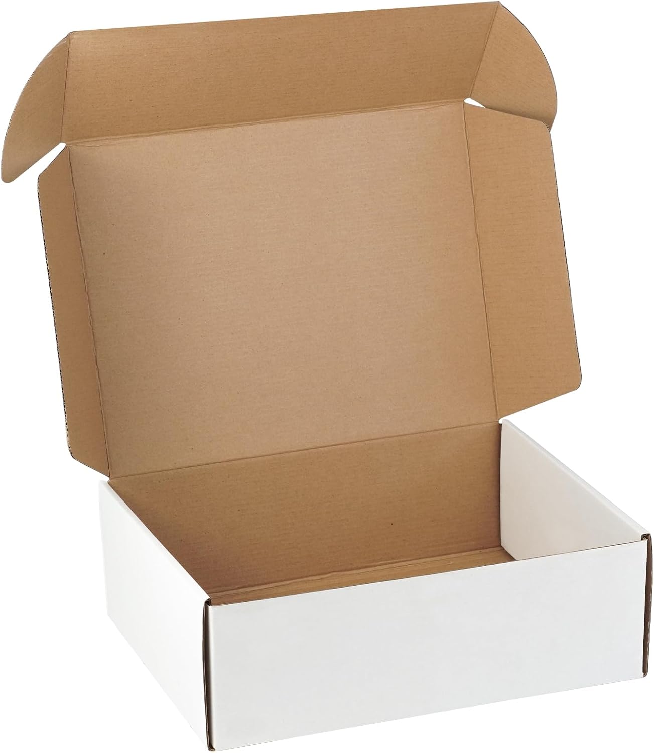 25 Pack 12"x9"x4" inch Shipping Boxes White Corrugated Cardboard Box for Small Business, Mailer, Shipping, and Packing 12"x9"x4"/ 25-Pack White