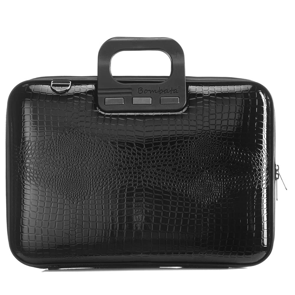 Bombata Shiny Cocco - Borsa Porta Computer con Tracolla, Elegante e Funzionale, Unisex, 100% Vegan, per Professionisti e Studenti, Nero - 15.6/16 Pollici