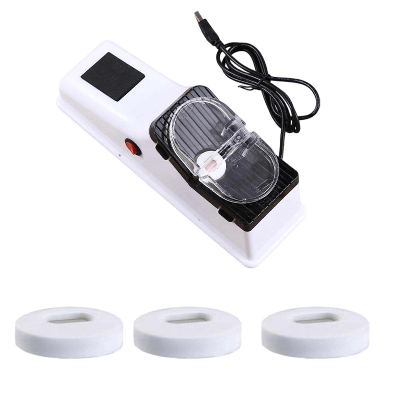 Buxuaaaa USB Electric Knives Sharpener with 3pcs Replacement Grinding Tools Double Sided Quick Sharpening Polishing Scissors Sharpener