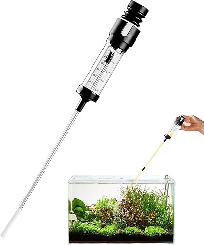 Générique Fish Tank Vacuum - Gravel Cleaner for Aquarium | Manual Suction Pump w
