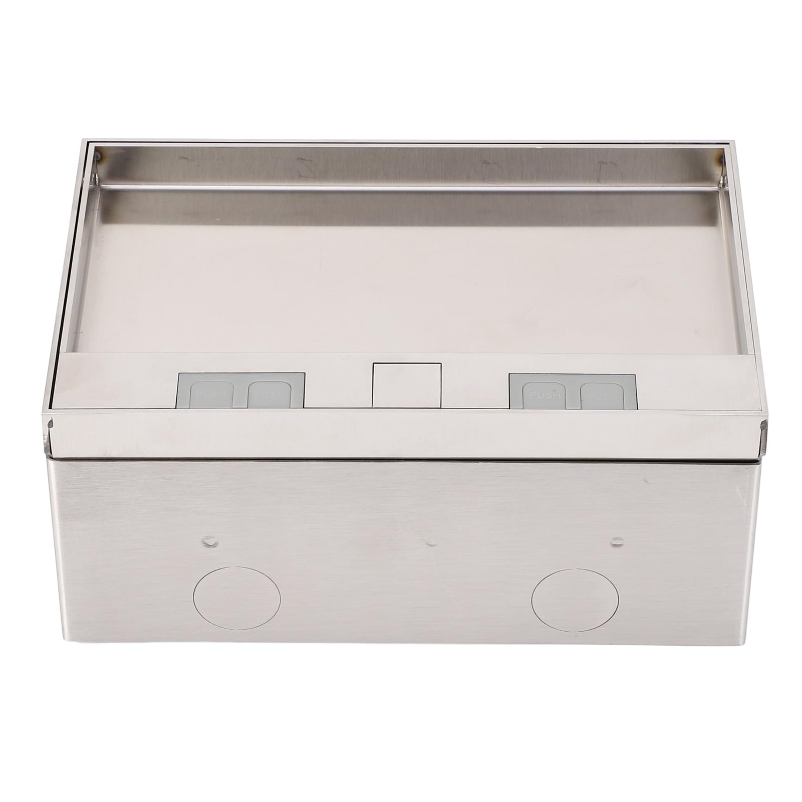 Scatola di Copertura per Presa Pavimento, Scatola di Derivazione Elettrica 4KW 16A con Porta Standard, Scatola di Derivazione Incasso con Copertura in Acciaio Inossidabile