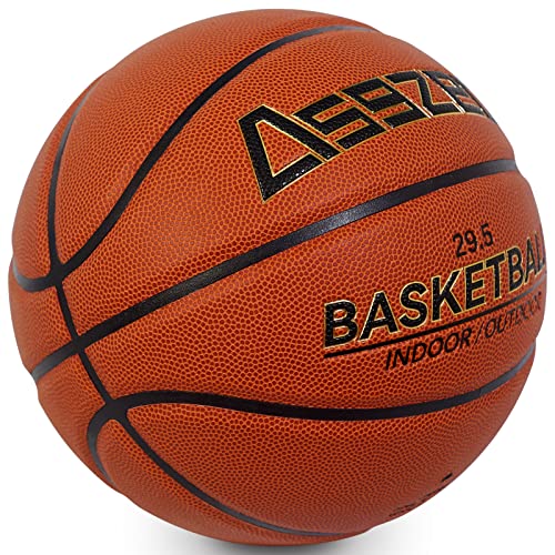 Asgzed High Density Composite Leather Basketball Official Size 7 (29.5") Basketball Supreme Grip Deep Channel Basketball Ideal For Indoor And Outdoor Basketball Gifts Mens Basketball (Deflated) #TOP1