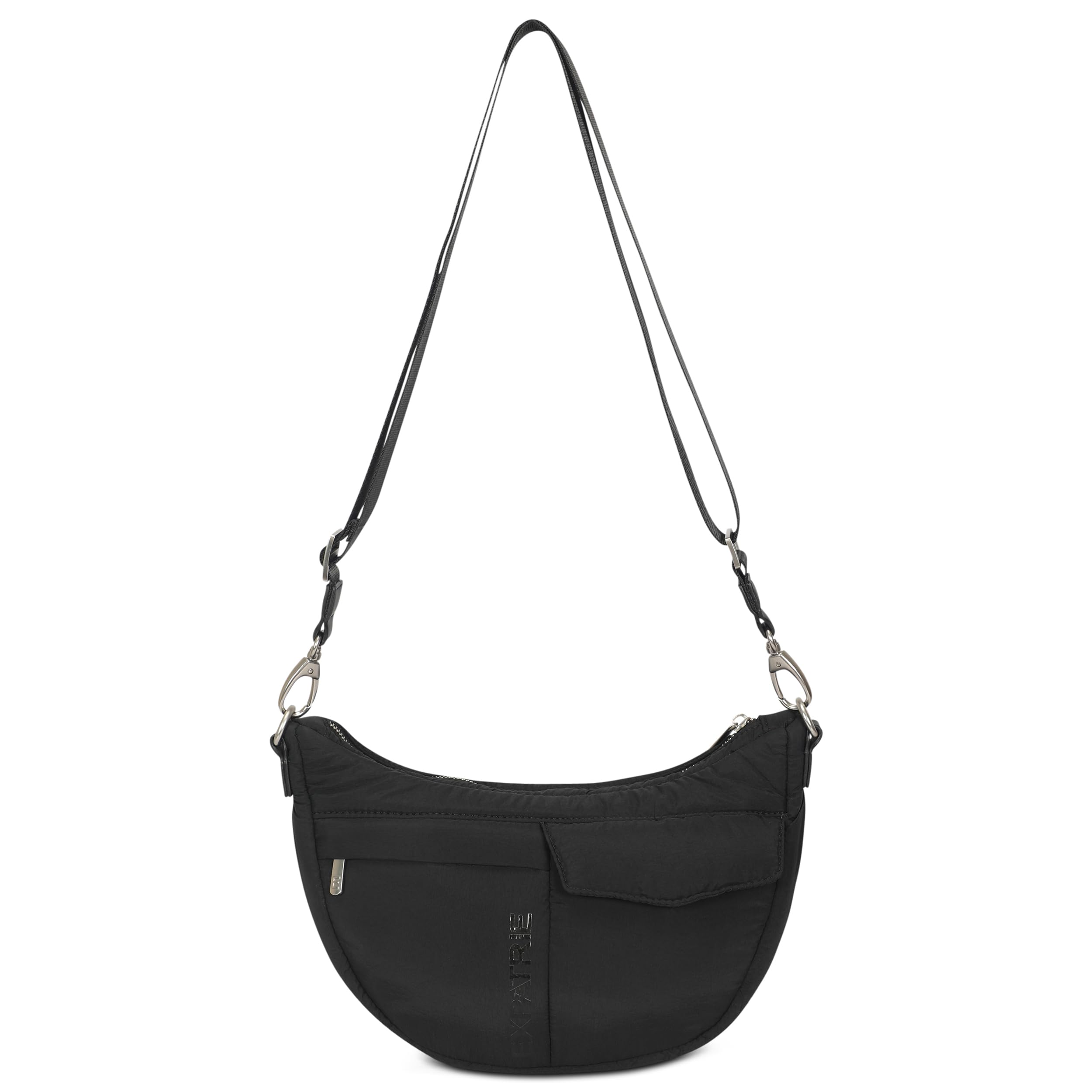 Expatrié Borsa a Tracolla Donna - Vivy - Borsetta Mezzaluna - Borsa Piumino Piccola - Soft Crossbody Half Moon Bag - Regolabile Marsupio alla Moda - Impermeabile