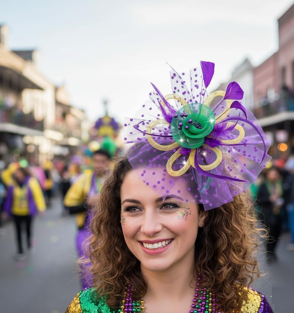 Huachi Fascinators Hats for Women Tea Party Headband Kentukyi Derbiy Hats Fascinator Headpiece - Image 5