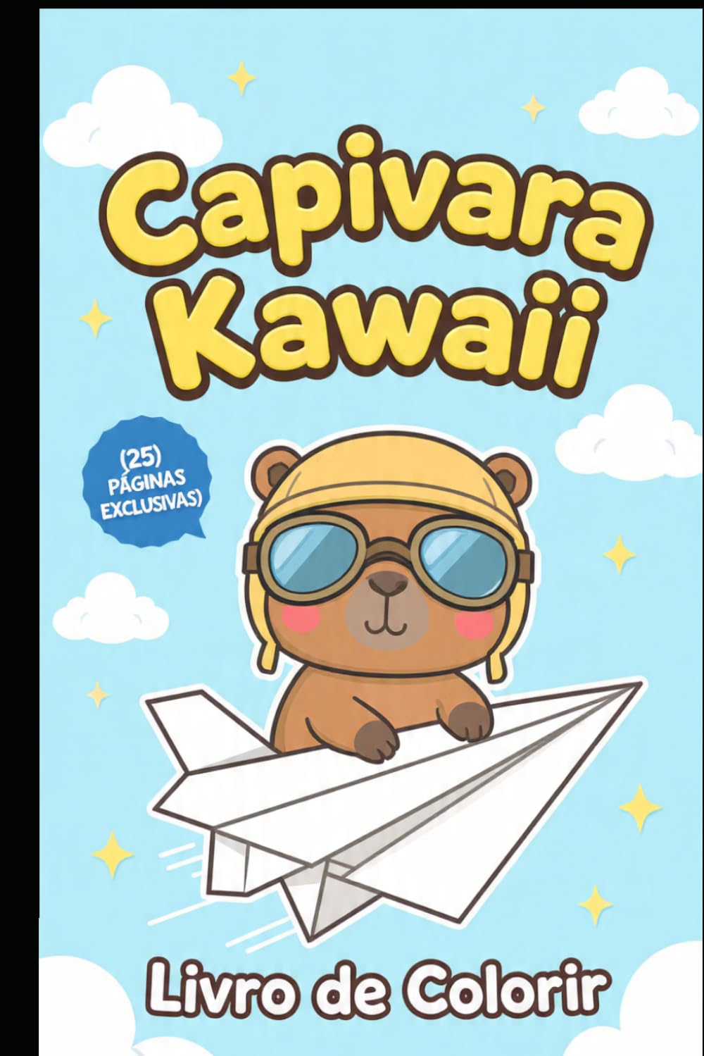 LIVRO PARA COLORIR: CAPIVARA KAWAII