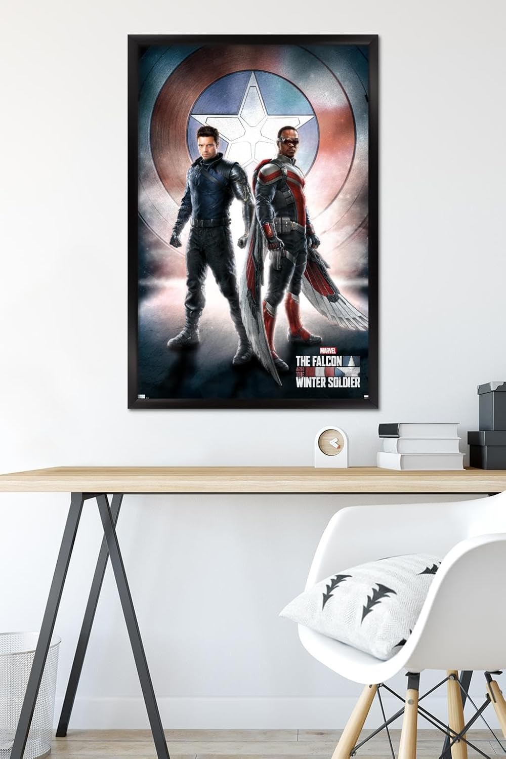 Trends International Marvel Television - Falcon and Winter Soldier - One Sheet Wall Poster, 22.375" x 34", Black Framed Version