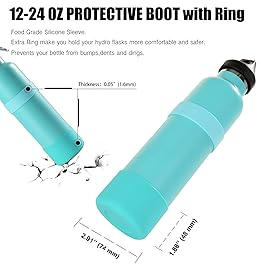Greant Double Protective Water Bottle Boot compatible with Hydro Flask, Silicone Flex Boot compatible with Hydroflask Boot, Universal Anti-Slip Bottle Sleeve, 3 Sizes to Choose