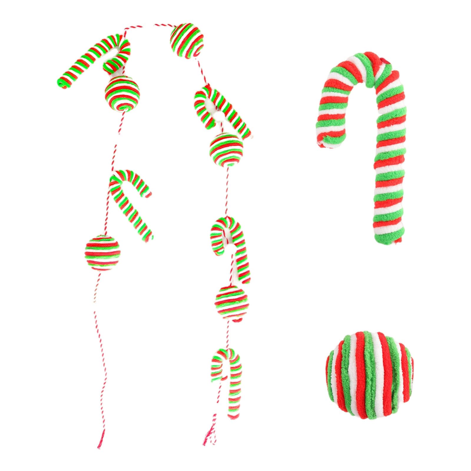 Xinsheinelry Permanent Soft Christmas Candy Stick Decoration Rose Hanging Decoration for Celebratory Home Deck Soft Holiday Hanging Garnishes