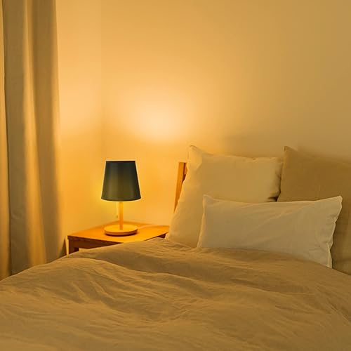 Miniatura 9 de Pantalla negra de tela para lámpara E14, base de forro dorado, pantalla de lámpara de tornillo para lámpara de mesa para el hogar, lámpara de pie