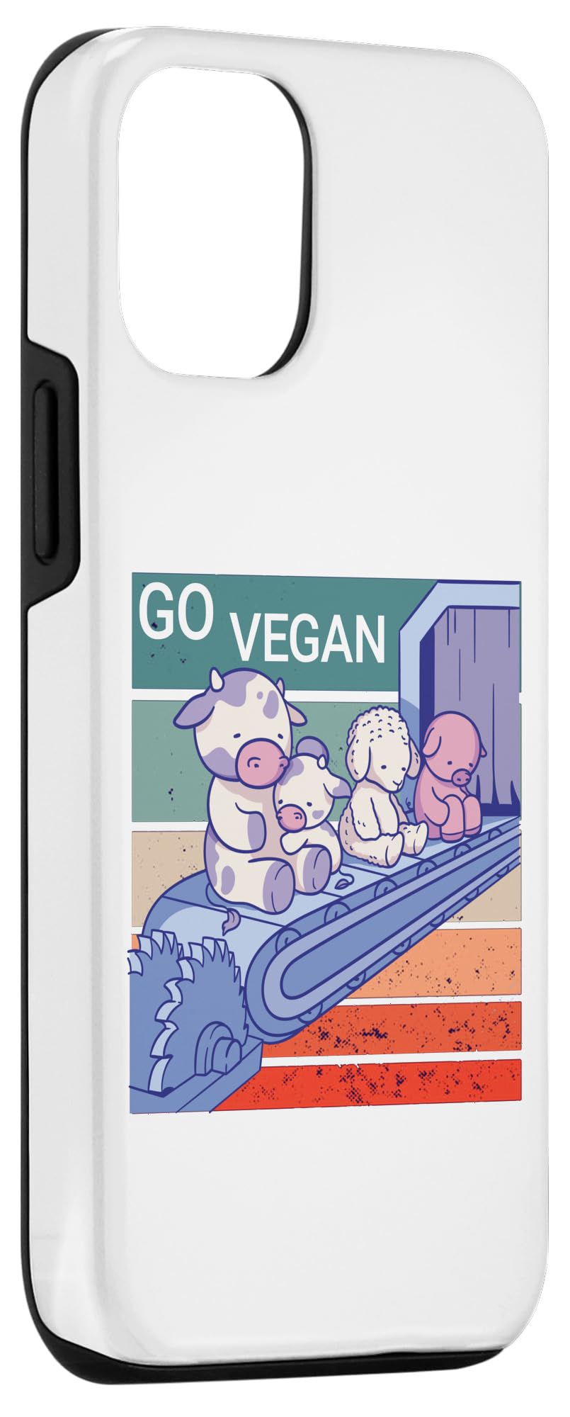 iPhone 12/12 Pro Go vegan Animal rights Vegan advocacy Animal protection Art Case - Image 3
