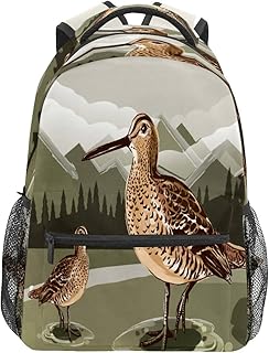 Mochila escolar para meninos e meninas mochila para meninos pássaro retrô estudante bolsa para livros meninos menina leve durável médio ensino médio ensino médio bolsa para viagem caminhada acampamento mochila, Multicolorido, One Size, Clássico