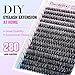 Pawotence Lash Clusters 280pcs Individual Lashes Cluster Eyelash Extensions 50D 9-16mm Mix Eyelash Clusters Lash Extension for Self Application at Home (50D, 0.07D, 9-16mm)