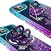 Miss Arts Case for iPhone 11 Pro Max, Girl Silicone Glitter Luxury Bling Glitter with Stand, Liquid Gel Protective Case for Apple iPhone 11 Pro Max 6.5 Inches Purple