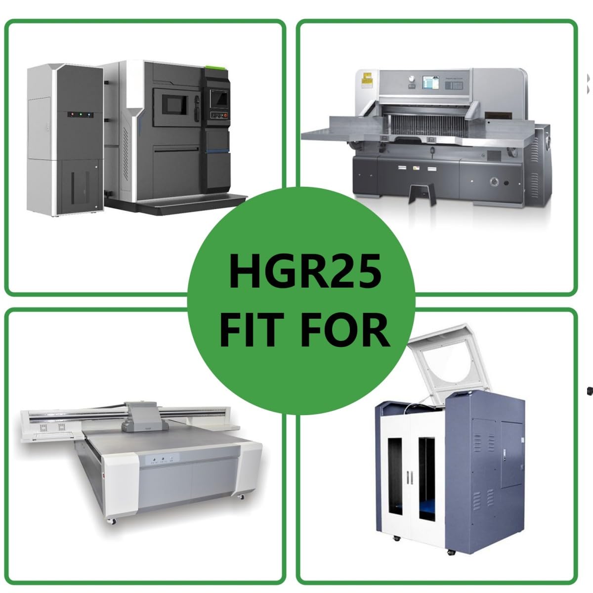 2 Stück HGR25 Linearführungsschiene 100–1500 mm + 4 Stück HGH25CA quadratische Linear-Kugellager für CNC-Maschinen und DIY-Projekte – Precis Mot-Kontrolllösungen