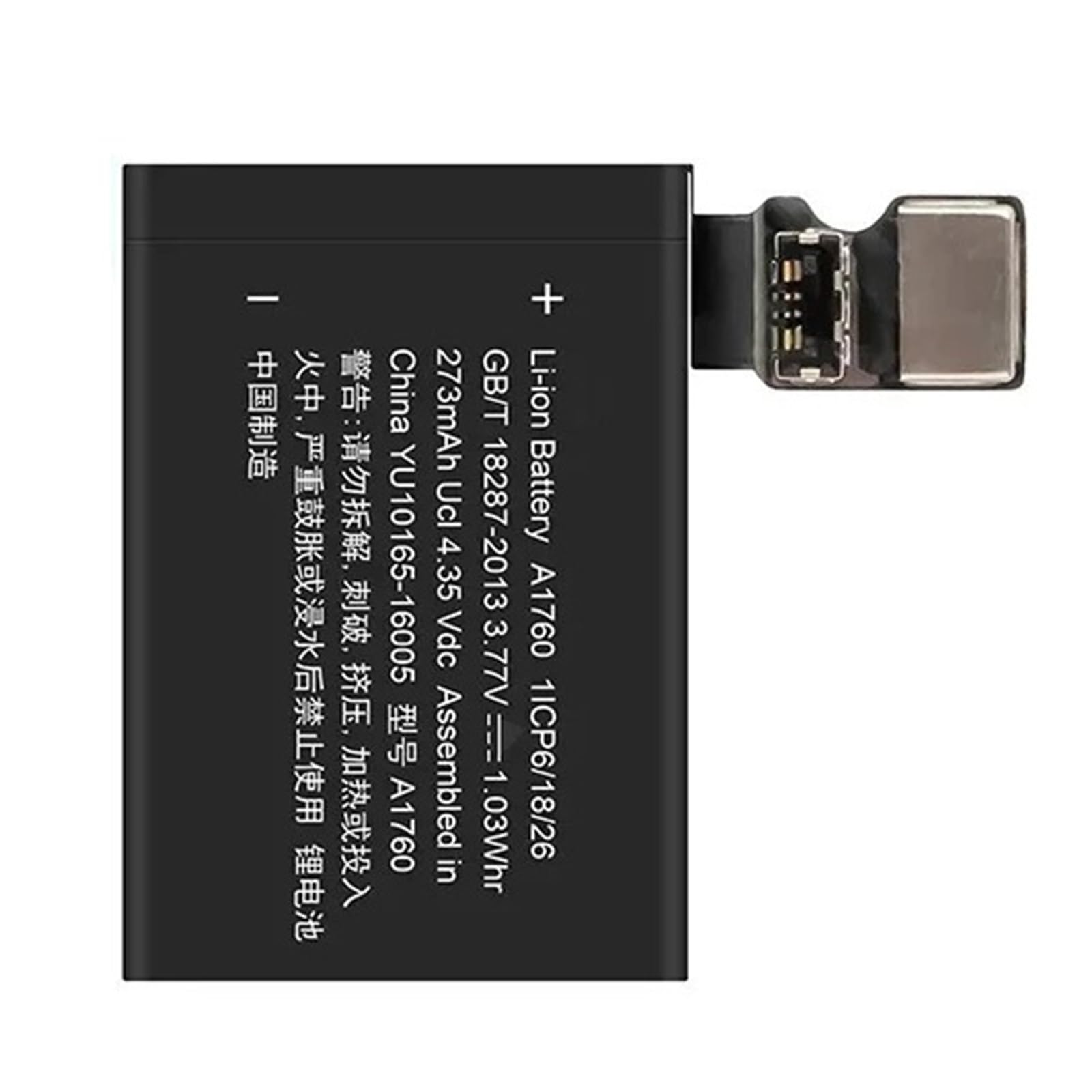 Batterie Remplacement Montre Intelligente A1760, 3,77V 273mAh, Série 2 38mm