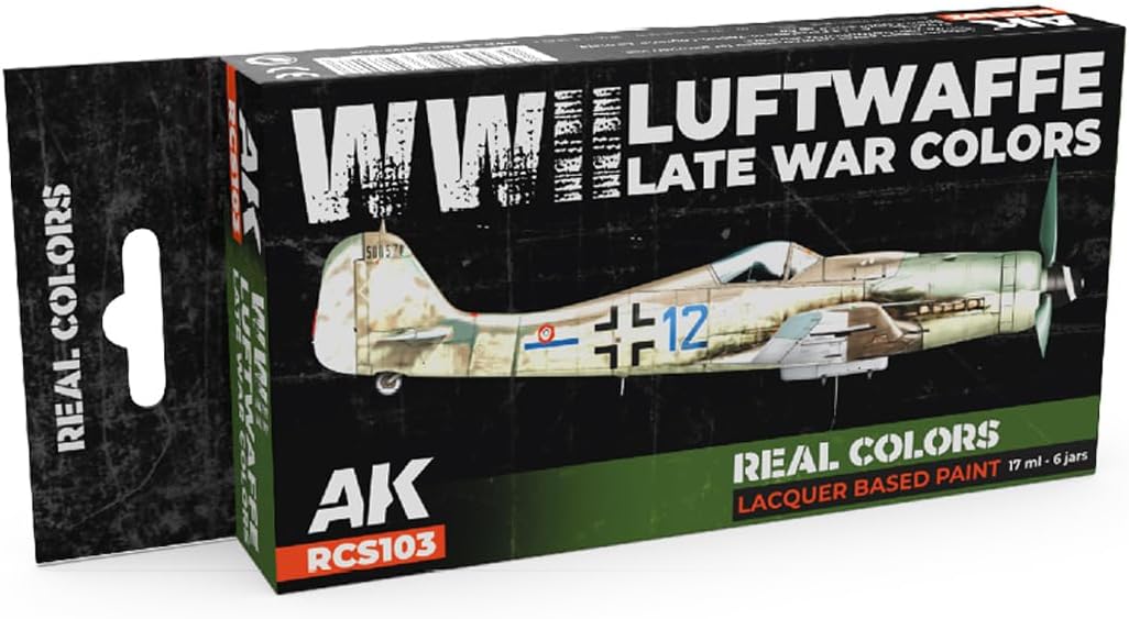 AK Interactive AK Real Colors Set RCS103 WWII Luftwaffe Late War Colors (6x17ml)