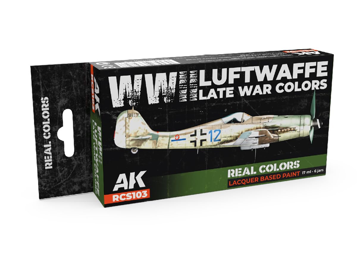 AK Interactive RCS103 WWII Luftwaffe Late War Colours Lacquer-Based Paint Set