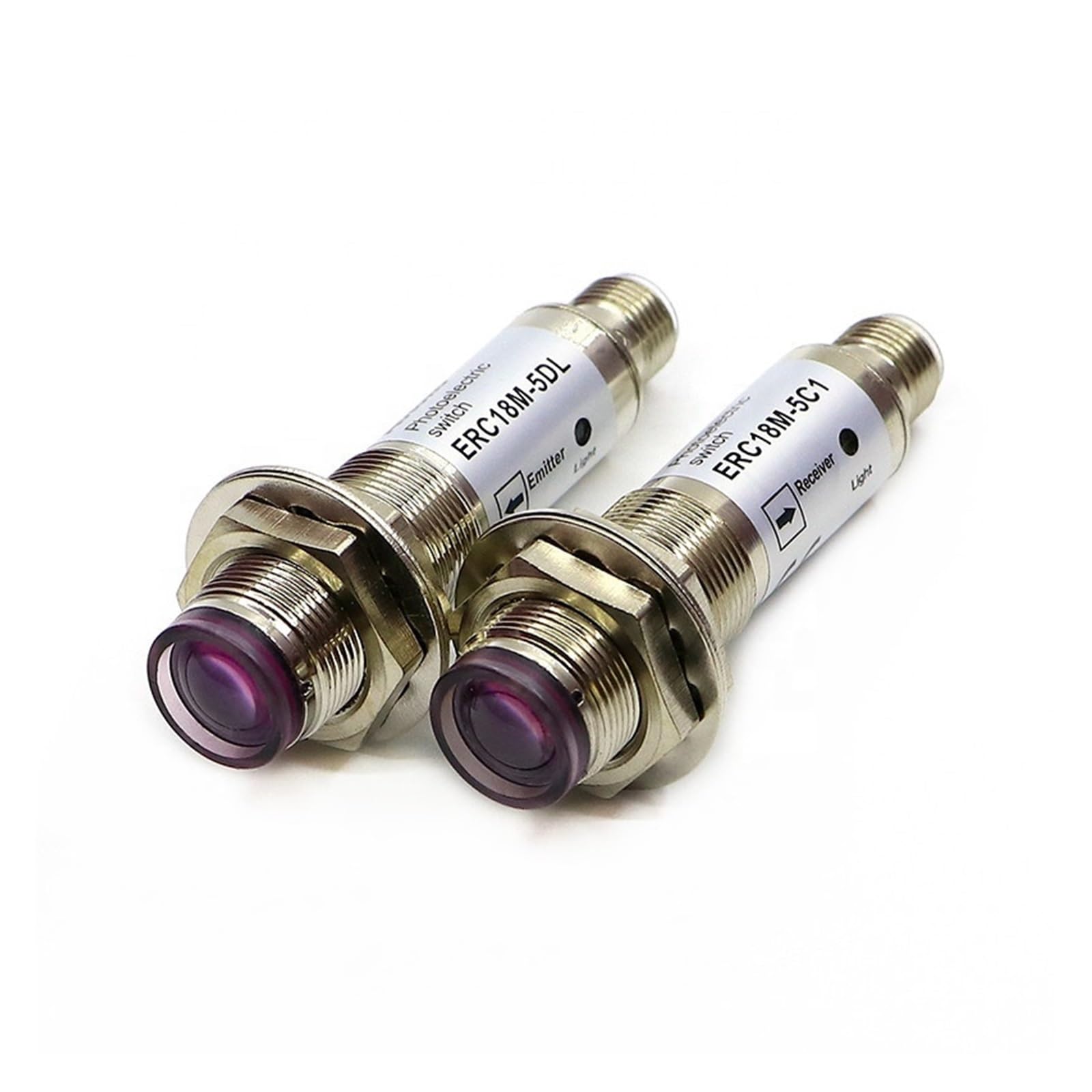 PXQCHAVLN Photoelectric Switch Sensor ERC18M-5B1 5DL PNP NO Cylindrical Beam Type photoelectric