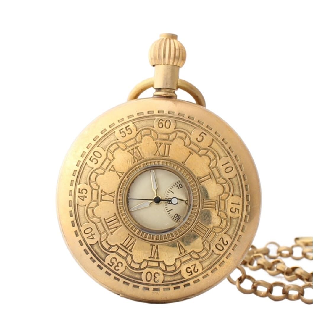 Octogone Forme Bronze Mécanique Remontage Mécanique Montre De Poche